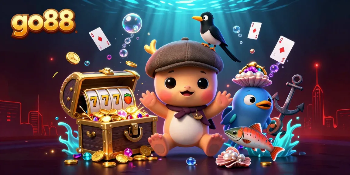 Engage in thrilling gaming with go88 featuring vibrant characters in a dynamic casino scene.
