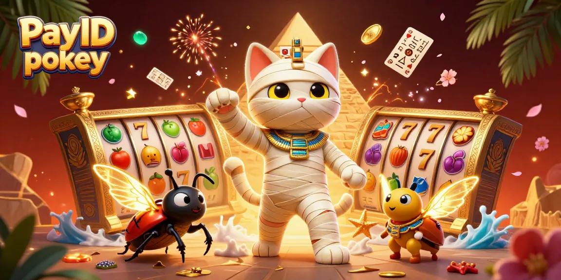 Experience thrilling PayID pokies action with vibrant, animated characters and dynamic casino elements.