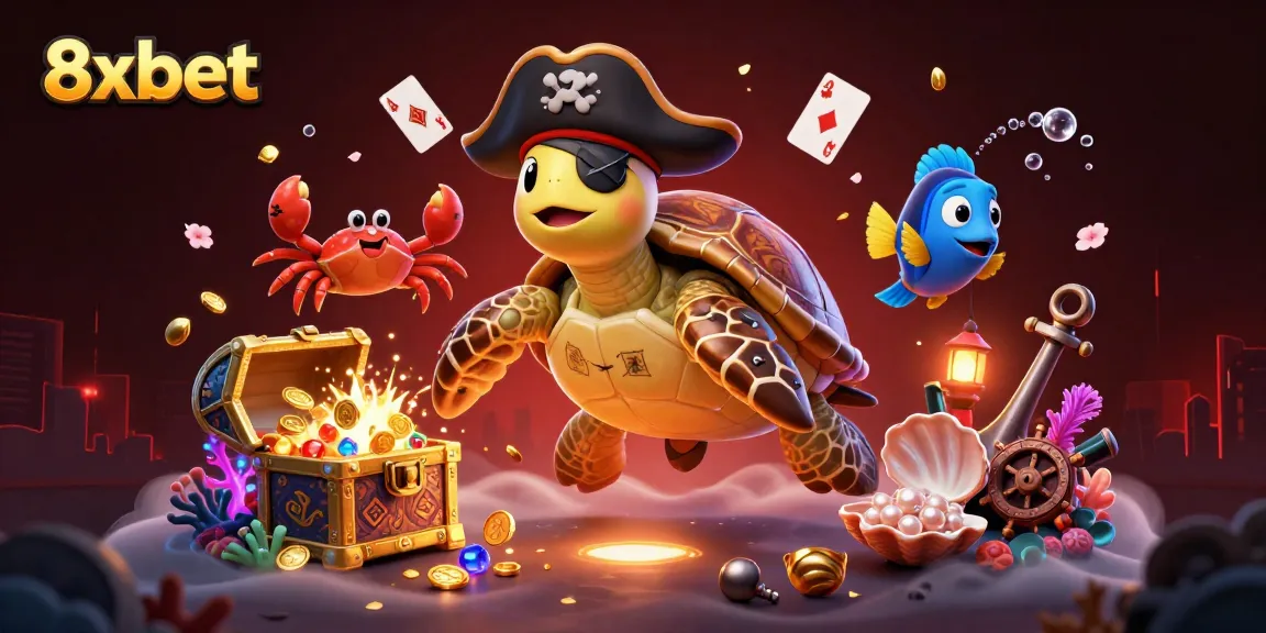 8xbet players celebrate wins at an online casino, enjoying vibrant underwater adventure