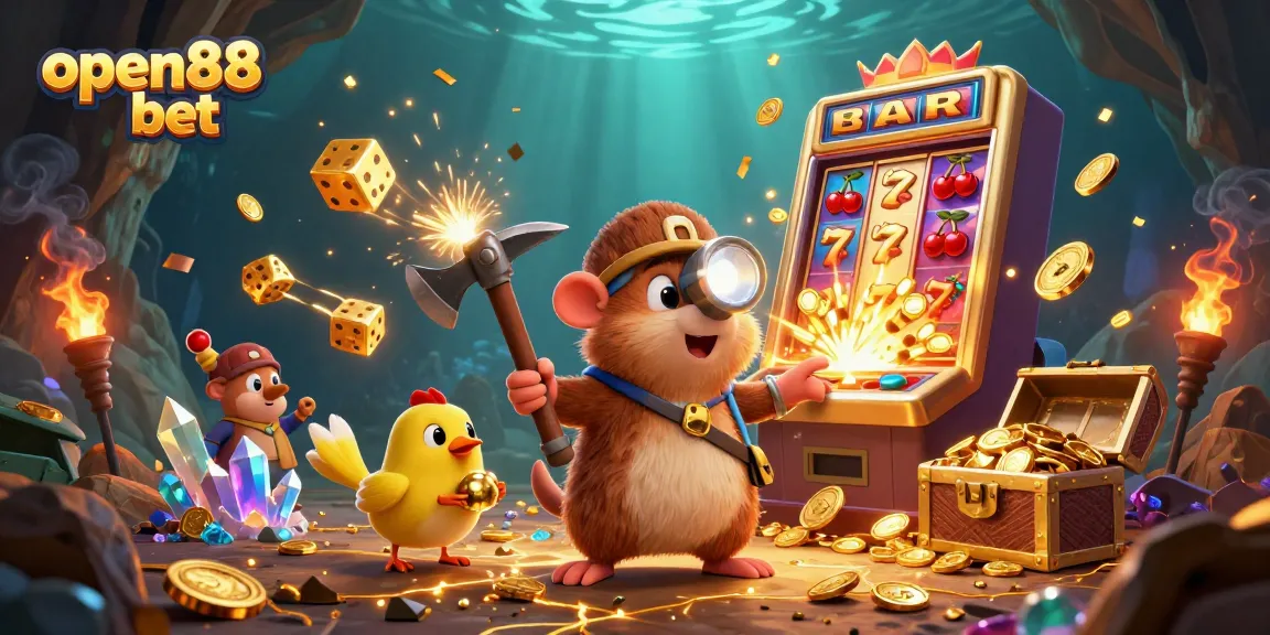 Join the excitement with open88 bet as the treasure hunter discovers jackpots among glowing gems.